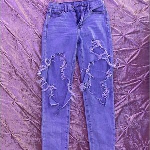 American eagle ripped mom jeans